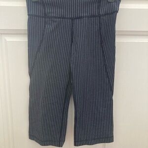 Lululemon Athletica Navy Pinstripe Capris